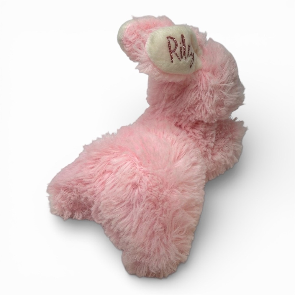 Pink Rabbit Plush Realistic Bunny 5 Inch Stuffed Animal Easter Name "Riley" - Picture 5 of 10